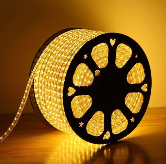 Led Rope Light 3 Meters Super HighGlow Warm Color Not Comes With Back Side Tape Candle (Yellow, Pack of 1)